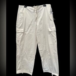 Good American Cloud White Cargo Pants